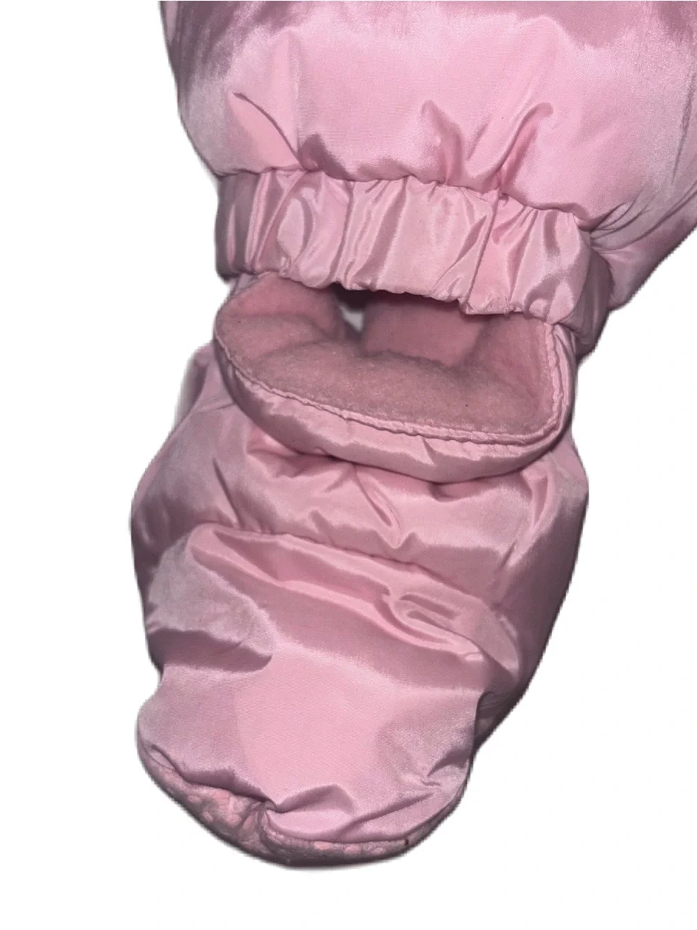 Baby GAP Baby Pink Hooded Quilted Ski Suit fleece Insulated Jumpsuit 6-12 months